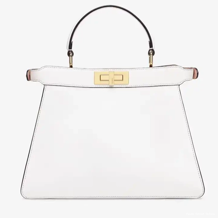 Cheap In Peekaboo Medium Bag Fendi Laether ISeeU White Nappa 0512